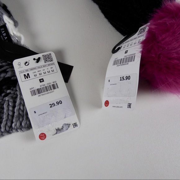 Zara Heavy Long Knit Scarf & PomPom Beanie Hat Set - Picture 7 of 7